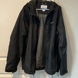 Columbia Hooded Jacket for men in black/Dark gray size XL